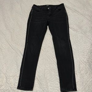 Black Jeggings with beaded sides